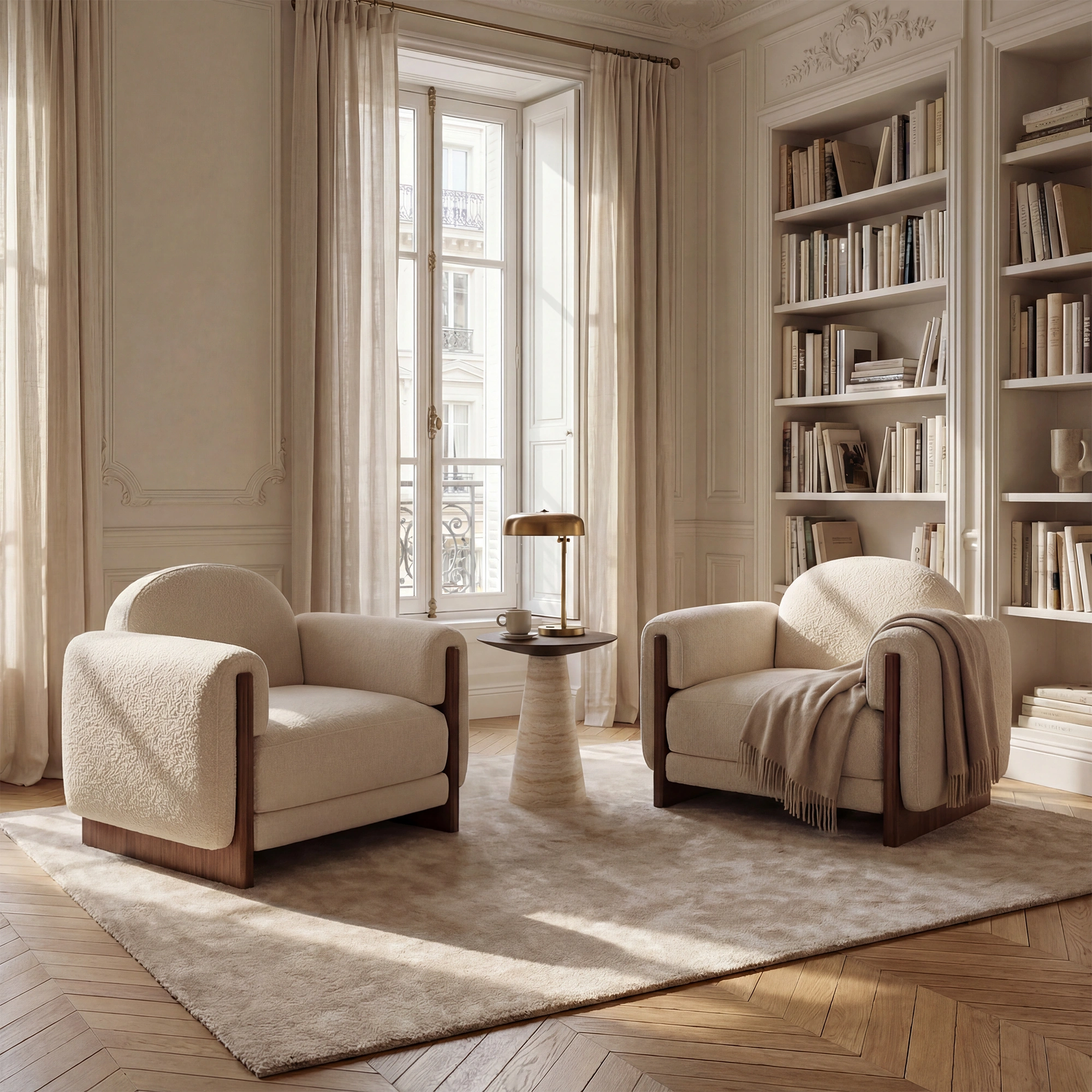 ahşap detaylı modern koltuk, kavisli sırt tasarım koltuk, özel üretim lounge koltuk, sipariş mobilya tekli koltuk, ısmarlama modern koltuk