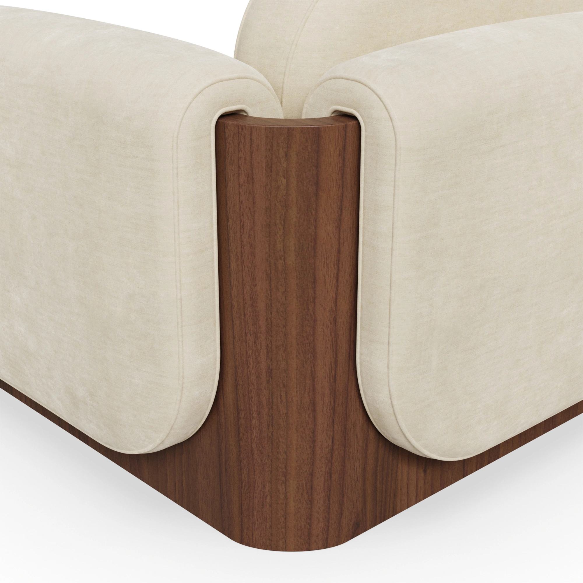 ahşap detaylı modern koltuk, kavisli sırt tasarım koltuk, özel üretim lounge koltuk, sipariş mobilya tekli koltuk, ısmarlama modern koltuk