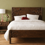 özel üretim oyma ahşap karyola, el işçiligi masif yatak, özel ölçü klasik modern karyola, ısmarlama sanat karyola tasarımı, ahşap oyma detaylı yatak