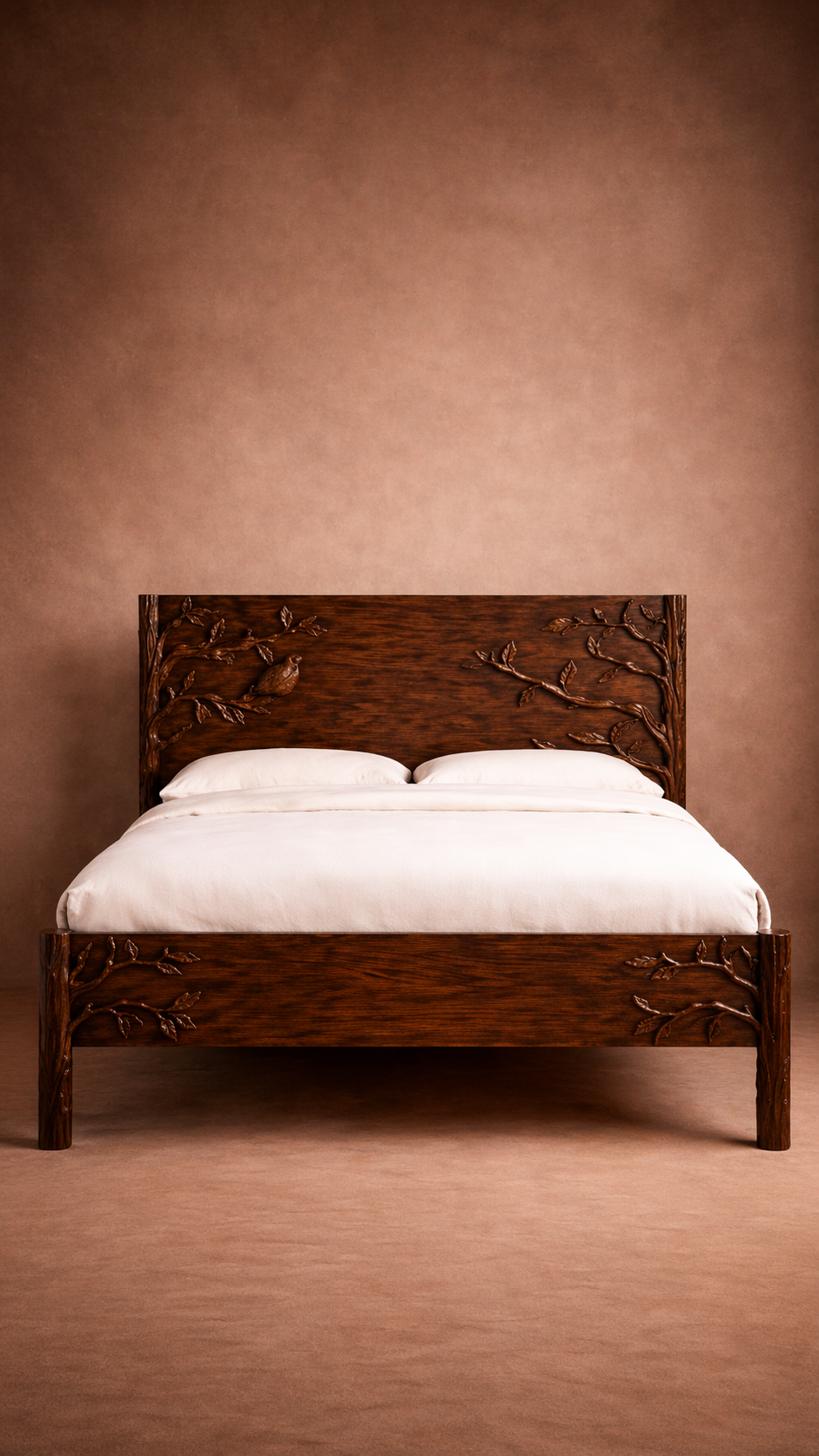 özel üretim oyma ahşap karyola, el işçiligi masif yatak, özel ölçü klasik modern karyola, ısmarlama sanat karyola tasarımı, ahşap oyma detaylı yatak
