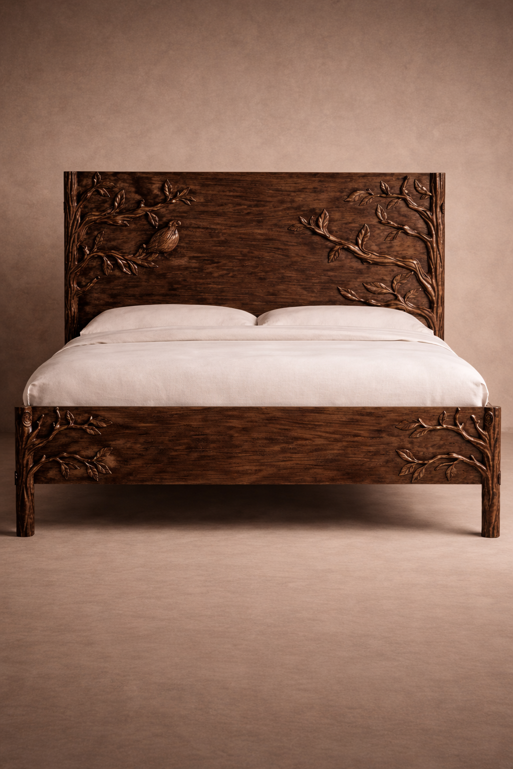 özel üretim oyma ahşap karyola, el işçiligi masif yatak, özel ölçü klasik modern karyola, ısmarlama sanat karyola tasarımı, ahşap oyma detaylı yatak