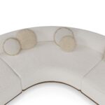 organik köşe kanepe özel üretim, özel ölçü sipariş mobilya ısmarlama mobilya modüler lounge sofa, boucle kumaş köşe koltuk tasarım, modern lüks oturma grubu, akışkan form kanepe