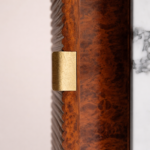 kök kaplama komodin özel üretim, mermer üst tablali modern komodin özel ölçü sipariş mobilya, ısmarlama mobilya kavisli form nightstand tasarım, çekmeceli lüks komodin doğal malzeme, modern yatak odası komodin heykelsi tasarım