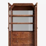 kök kaplama vitrin dolap özel üretim, cam kapaklı vitrin özel ölçü sipariş mobilya, ısmarlama mobilya modern depolama ünitesi, lüks vitrin dolap tasarım doğal malzeme, katmanlı çerçeve vitrin dekoratif dolap