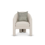 kavisli modern sandalye, boucle döşemeli sandalye, özel üretim tasarım sandalye, sipariş mobilya modern sandalye, ısmarlama minimal sandalye