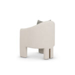 kavisli modern sandalye, boucle döşemeli sandalye, özel üretim tasarım sandalye, sipariş mobilya modern sandalye, ısmarlama minimal sandalye