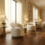 organik form berjer koltuk, özel üretim kavisli berjer, özel ölçü bukle kumaş koltuk, ısmarlama modern berjer tasarımı, heykelsi tek kol form koltuk