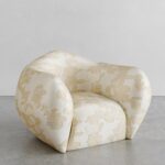 organik form jakar koltuk, desenli modern lounge koltuk, özel üretim tasarım koltuk, sipariş mobilya koltuk, ısmarlama tekstil koltuk