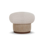 özel üretim döner koltuk, özel ölçü yuvarlak koltuk, boucle kumaş modern koltuk, ısmarlama lounge koltuk ahşap tabanlı, yumuşak form minimal koltuk