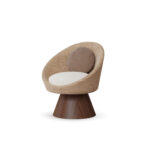 ahşap kaideli modern sandalye, kavisli tasarım sandalye, özel üretim heykelsi sandalye, sipariş mobilya modern sandalye, ısmarlama tasarım sandalye