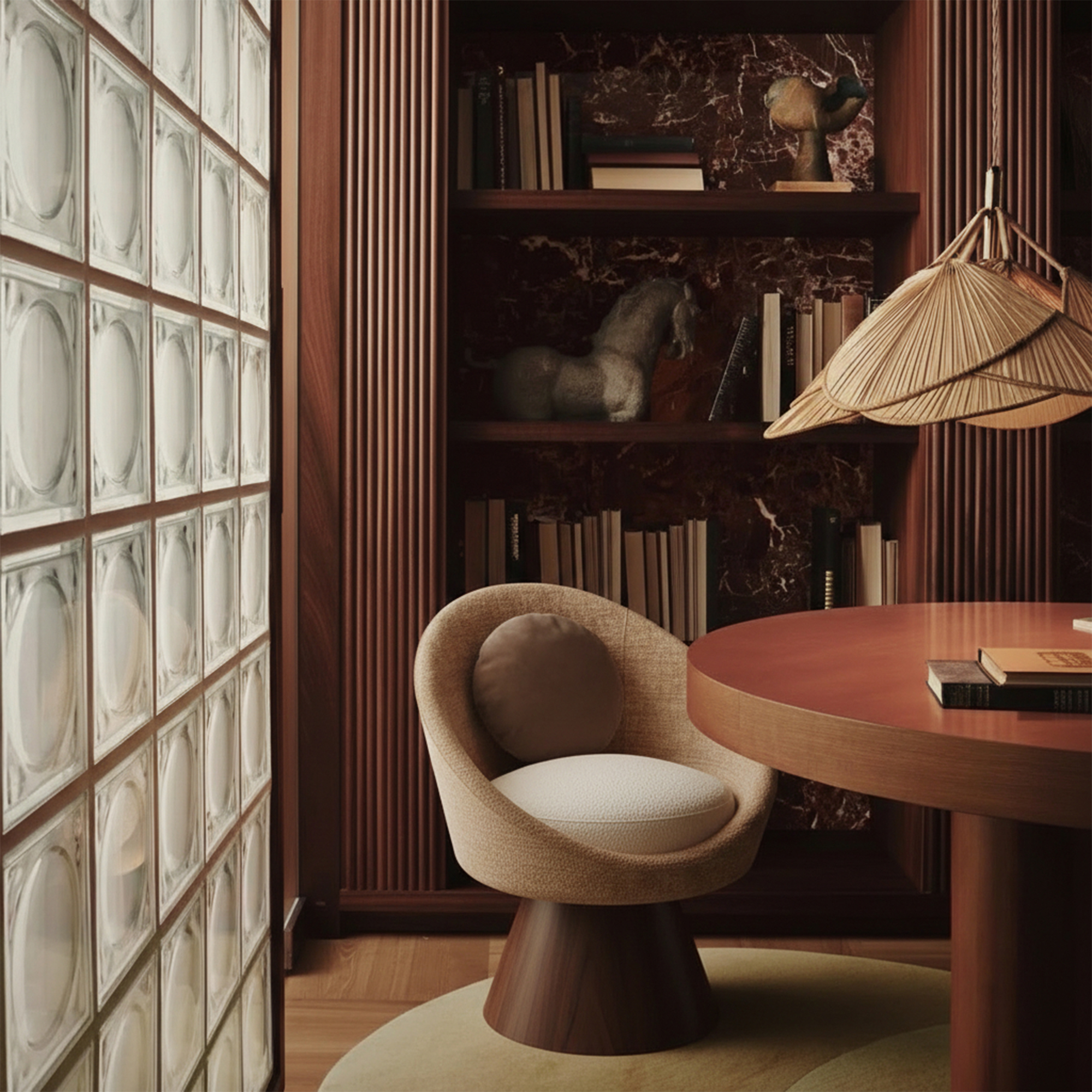 ahşap kaideli modern sandalye, kavisli tasarım sandalye, özel üretim heykelsi sandalye, sipariş mobilya modern sandalye, ısmarlama tasarım sandalye