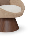 ahşap kaideli modern sandalye, kavisli tasarım sandalye, özel üretim heykelsi sandalye, sipariş mobilya modern sandalye, ısmarlama tasarım sandalye