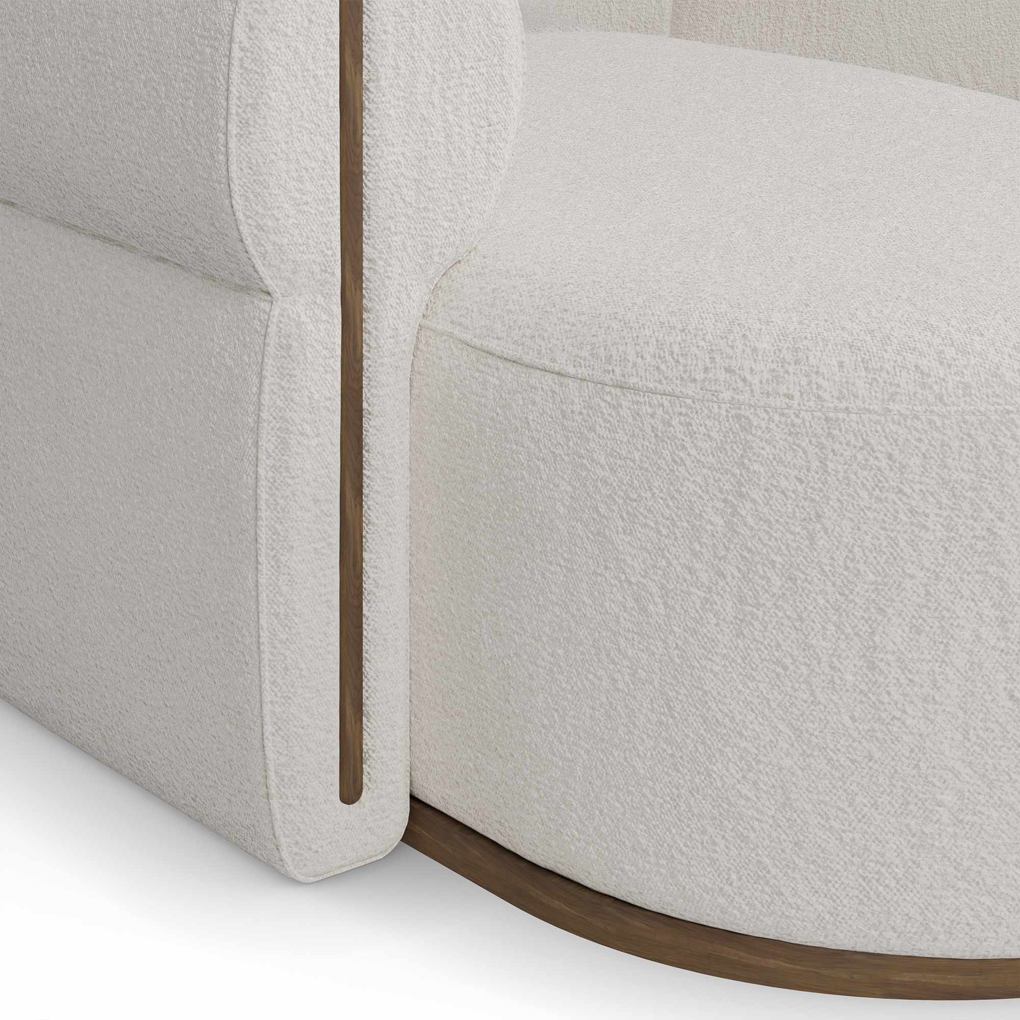 özel üretim köşe kanepe, özel ölçü modüler kanepe, organik form lounge kanepe, bouclé kumaş modern köşe kanepe, ısmarlama büyük oturum kanepe