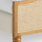 rattan hasır karyola, ahşap başlıklı doğal yatak, özel üretim karyola tasarımı, sipariş mobilya karyola, ısmarlama yatak odası mobilyası