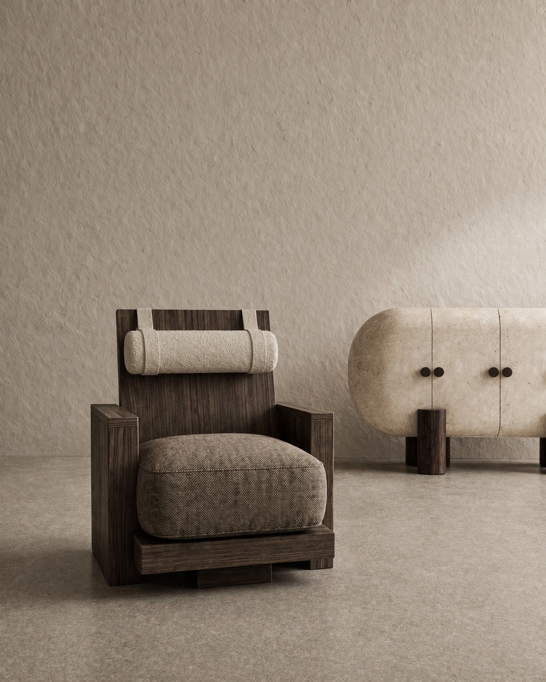 oval form modern büfe, seramik efekt yüzey dolap, özel üretim tasarım büfe, sipariş mobilya dekoratif dolap, ısmarlama modern büfe