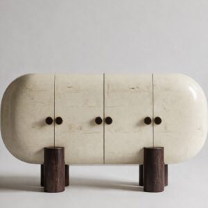 oval form modern büfe, seramik efekt yüzey dolap, özel üretim tasarım büfe, sipariş mobilya dekoratif dolap, ısmarlama modern büfe