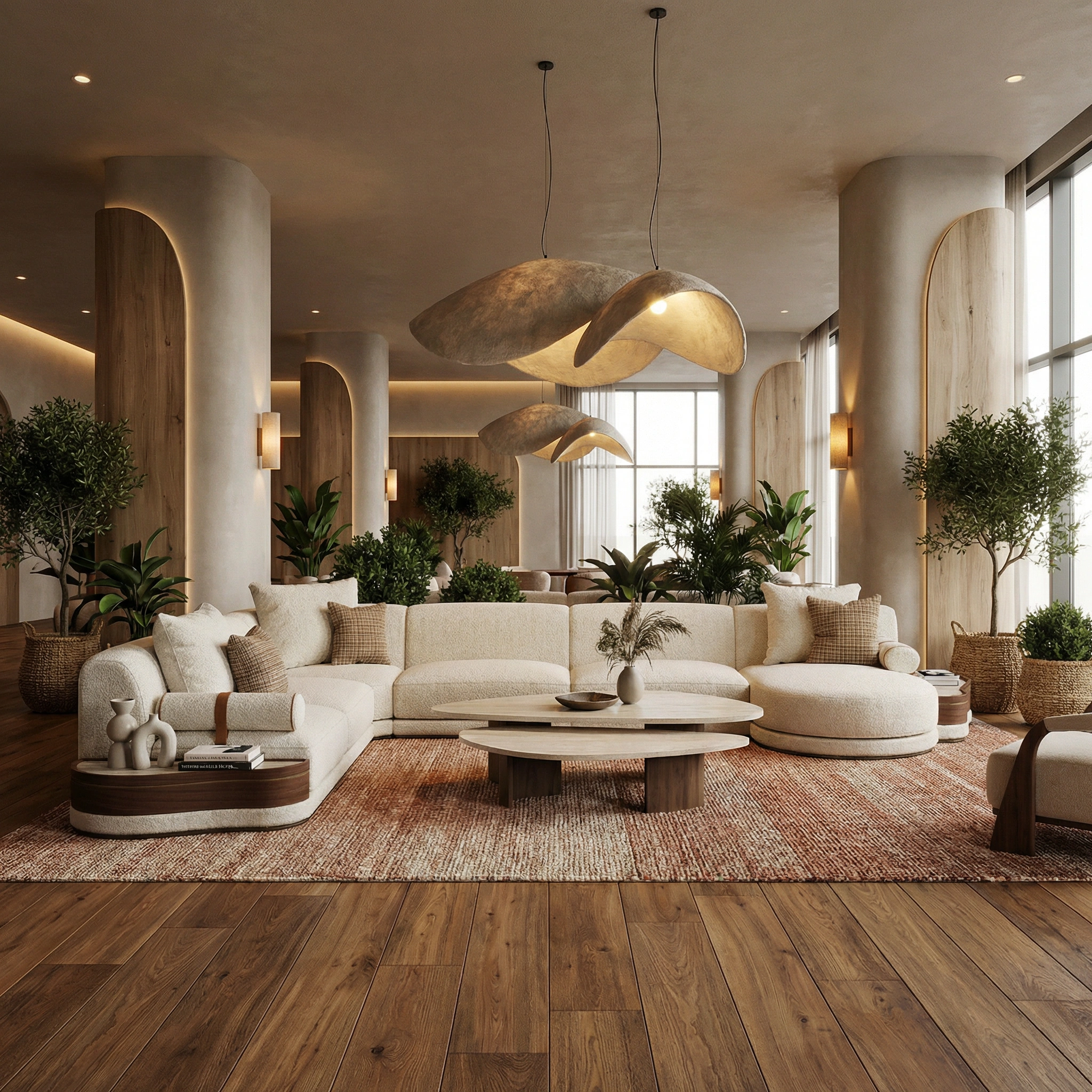 organik köşe kanepe özel üretim, özel ölçü sipariş mobilya ısmarlama mobilya modüler lounge sofa, ahşap detaylı köşe koltuk tasarım, modern lüks oturma grubu, geniş form kanepe