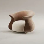 kavisli modern koltuk, çift dokulu tasarım koltuk, özel üretim lounge koltuk, sipariş mobilya koltuk, ısmarlama konfor koltuk