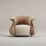 kavisli modern koltuk, çift dokulu tasarım koltuk, özel üretim lounge koltuk, sipariş mobilya koltuk, ısmarlama konfor koltuk