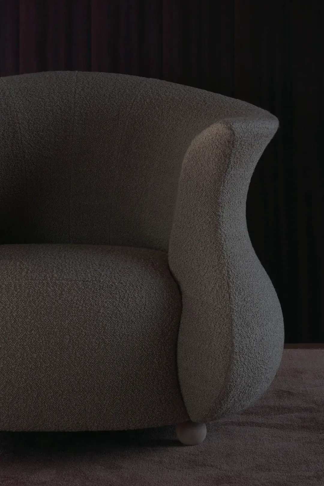 kavisli modern koltuk, çift dokulu tasarım koltuk, özel üretim lounge koltuk, sipariş mobilya koltuk, ısmarlama konfor koltuk