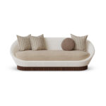 organik form kanepe özel üretim, özel ölçü sipariş mobilya ısmarlama mobilya boucle kumaş sofa, ahşap detaylı modern kanepe tasarım, lüks lounge koltuk modeli