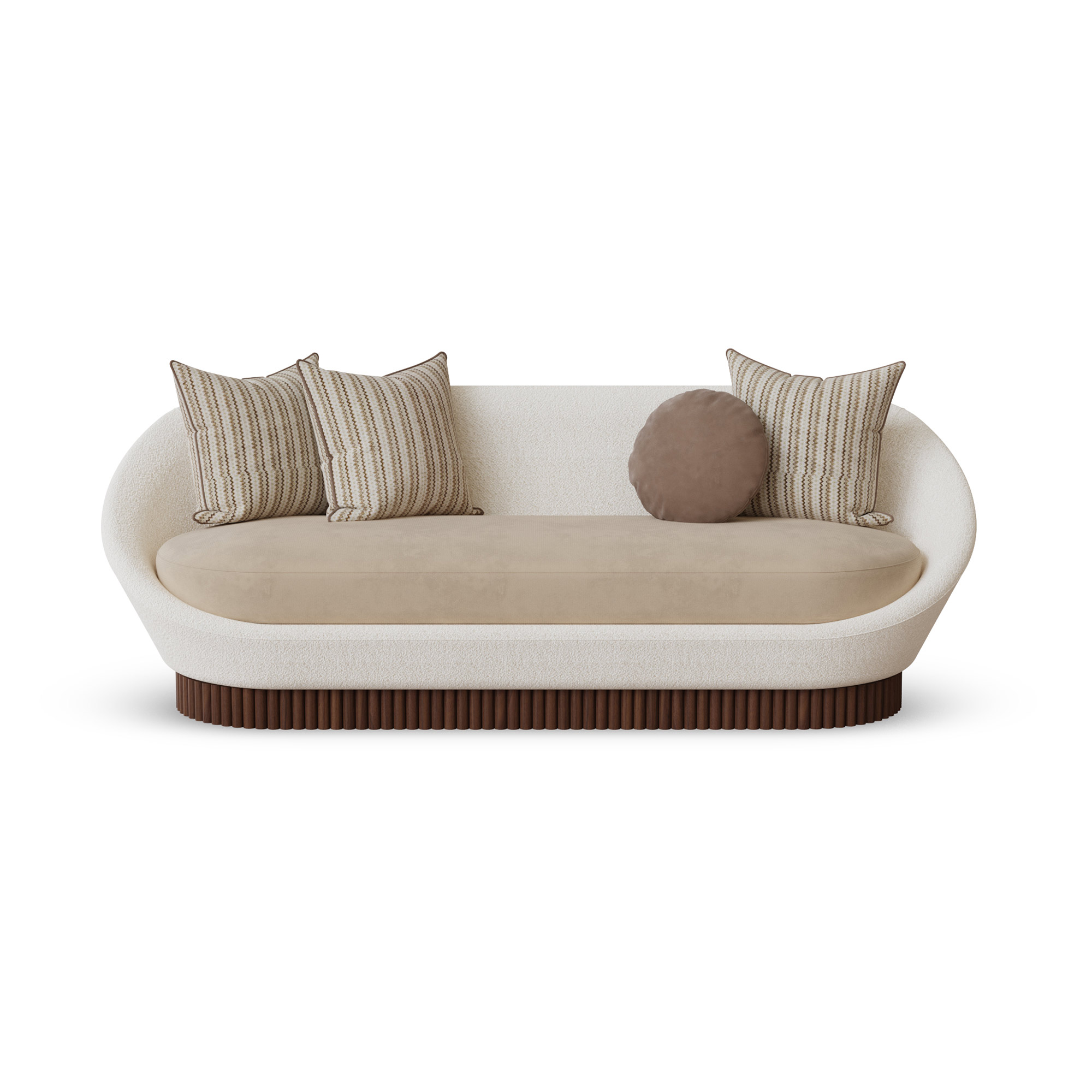 organik form kanepe özel üretim, özel ölçü sipariş mobilya ısmarlama mobilya boucle kumaş sofa, ahşap detaylı modern kanepe tasarım, lüks lounge koltuk modeli