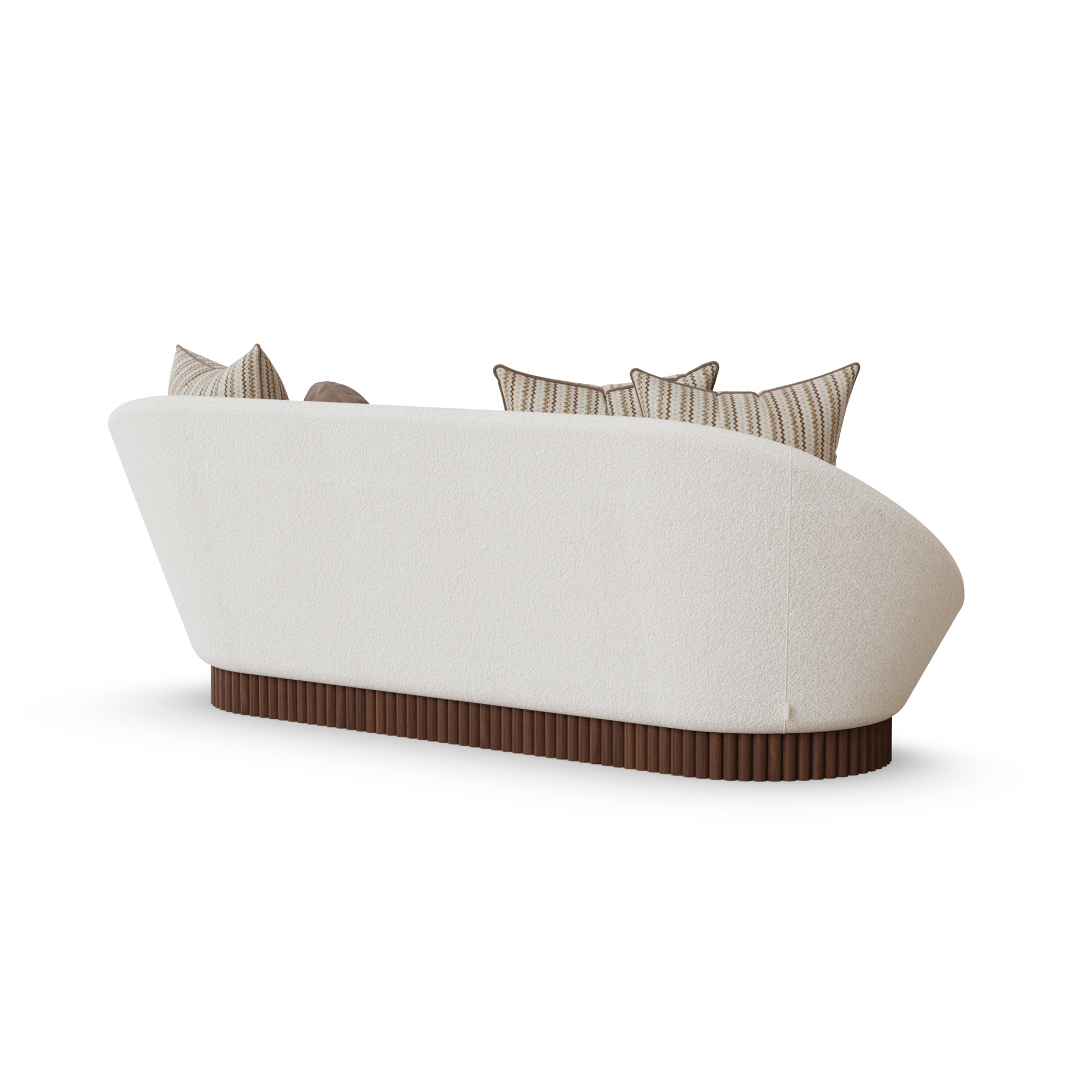 organik form kanepe özel üretim, özel ölçü sipariş mobilya ısmarlama mobilya boucle kumaş sofa, ahşap detaylı modern kanepe tasarım, lüks lounge koltuk modeli