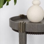 el boyama desenli büfe, oval form modern konsol, özel üretim sanatsal büfe, sipariş mobilya dekoratif dolap, ısmarlama ahşap büfe