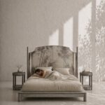 el boyama desenli büfe, oval form modern konsol, özel üretim sanatsal büfe, sipariş mobilya dekoratif dolap, ısmarlama ahşap büfe