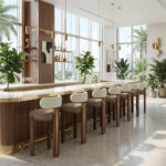 özel üretim bar sandalyesi, özel ölçü bar taburesi, pirinç detaylı bar sandalyesi, masif ahşap modern bar stool, ısmarlama tasarım bar koltuğu