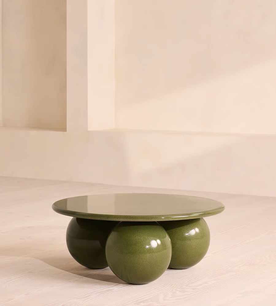 küre ayaklı modern sehpa, lake yüzey yuvarlak orta sehpa, özel üretim tasarım sehpa, sipariş mobilya orta sehpa, ısmarlama modern sehpa