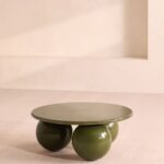 küre ayaklı modern sehpa, lake yüzey yuvarlak orta sehpa, özel üretim tasarım sehpa, sipariş mobilya orta sehpa, ısmarlama modern sehpa