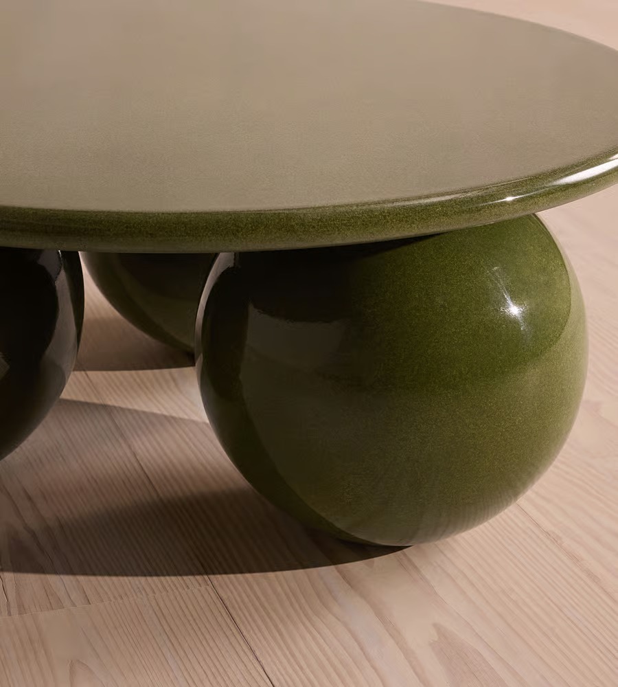 küre ayaklı modern sehpa, lake yüzey yuvarlak orta sehpa, özel üretim tasarım sehpa, sipariş mobilya orta sehpa, ısmarlama modern sehpa