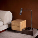 düşük platform karyola özel üretim, özel ölçü sipariş mobilya ısmarlama mobilya silindirik başlıklı yatak, minimal lüks karyola tasarım, döşemeli modern yatak modeli, japandi stil karyola