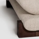 düşük platform karyola özel üretim, özel ölçü sipariş mobilya ısmarlama mobilya silindirik başlıklı yatak, minimal lüks karyola tasarım, döşemeli modern yatak modeli, japandi stil karyola