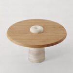 traverten ayakli luxury masa, organic modern yuvarlak masa, collectible design pedestal dining table, ozel uretim contemporary masa, natural oak luxury dining table