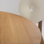 traverten ayakli luxury masa, organic modern yuvarlak masa, collectible design pedestal dining table, ozel uretim contemporary masa, natural oak luxury dining table