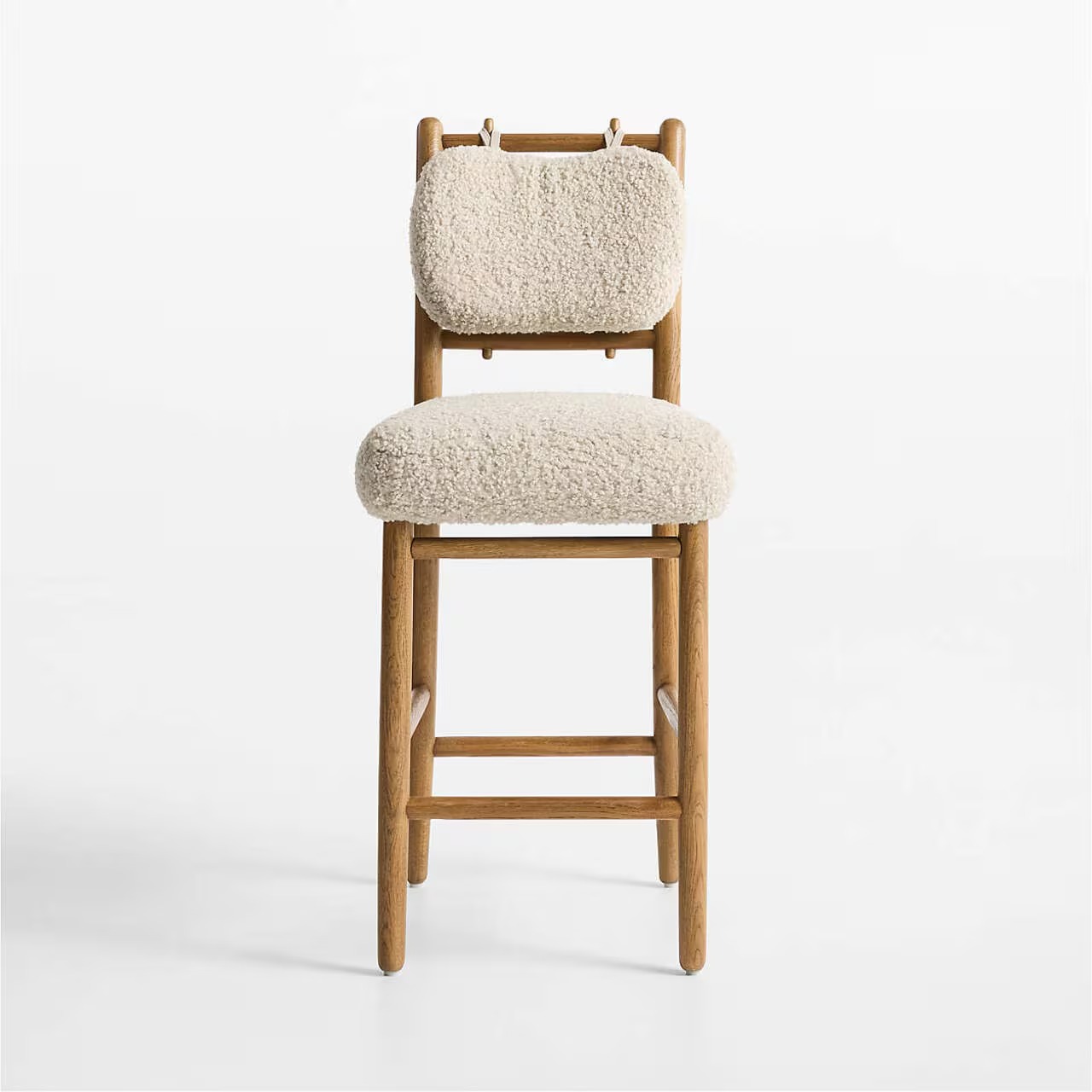 boucle bar sandalyesi, contemporary counter chair design, ozel uretim ahsap bar sandalyesi, japandi modern stool, luxury kitchen island chair