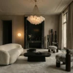 bulut desenli collectible koltuk, özel üretim luxury lounge chair, ceviz heykelsi contemporary koltuk, organik formlu designer lounge chair, collectible design statement koltuk