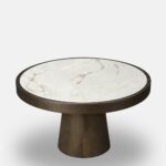 özel üretim zigon sehpa, mermer tablalı contemporary sehpa, masif meşe collectible coffee table, konik ayaklı luxury yan sehpa, organik formlu modern sehpa