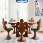 çiçek form ahşap sandalye, masif oyma tasarım sandalye, özel üretim artistik sandalye, pedestal ayaklı modern sandalye, ısmarlama dekoratif sandalye