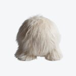 faux fur modern puf, organik collectible design stool, özel üretim fluffy luxury puf, ivory contemporary oturma pufu, heykelsi modern dekoratif puf