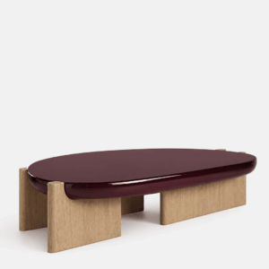 bordo lake orta sehpa, ozel uretim collectible coffee table, oval contemporary sehpa, masif mese luxury orta sehpa, modern heykelsi designer table