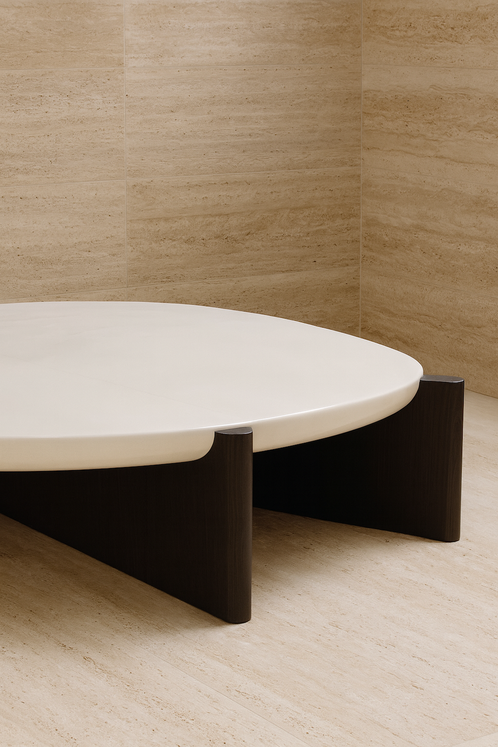 bordo lake orta sehpa, ozel uretim collectible coffee table, oval contemporary sehpa, masif mese luxury orta sehpa, modern heykelsi designer table