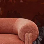 collectible boucle koltuk, oversized lounge chair design, organik contemporary koltuk, ozel uretim sculptural lounge chair, heykelsi modern berjer