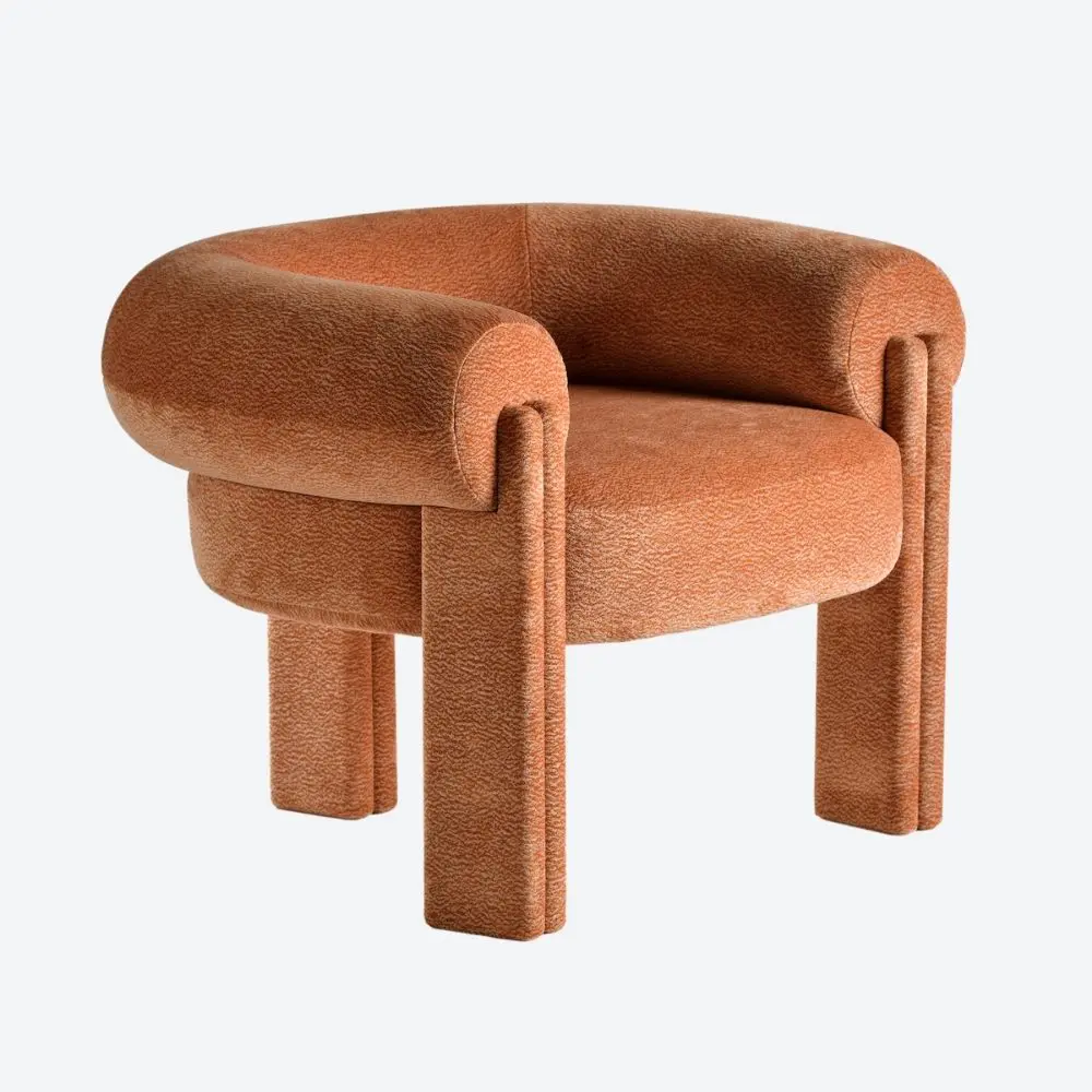 collectible boucle koltuk, oversized lounge chair design, organik contemporary koltuk, ozel uretim sculptural lounge chair, heykelsi modern berjer