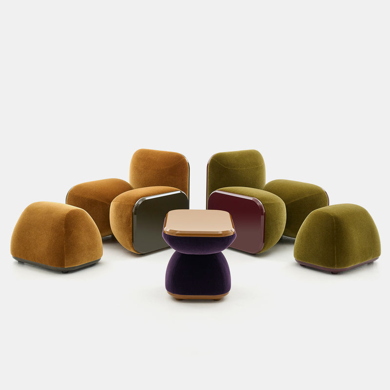 organik contemporary koltuk, oversized boucle lounge chair, özel üretim collectible design koltuk, heykelsi modern luxury berjer, yeşil dokulu sculptural chair