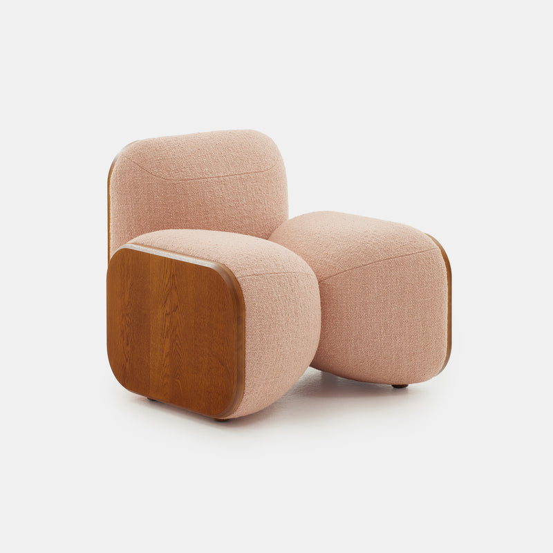 organik contemporary koltuk, oversized boucle lounge chair, özel üretim collectible design koltuk, heykelsi modern luxury berjer, yeşil dokulu sculptural chair