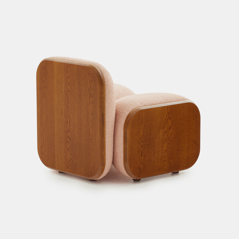 organik contemporary koltuk, oversized boucle lounge chair, özel üretim collectible design koltuk, heykelsi modern luxury berjer, yeşil dokulu sculptural chair