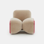 organik contemporary koltuk, oversized boucle lounge chair, özel üretim collectible design koltuk, heykelsi modern luxury berjer, yeşil dokulu sculptural chair